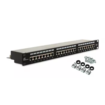 GETFORT PGF-5EFTP24-B6 Patch Panel FTP Cat.5e 24 Port 1U Juodas