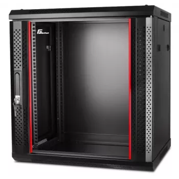 GETFORT CALI 19 inch 12U 600x450 Sieninis Stovo Spintelė Juoda
