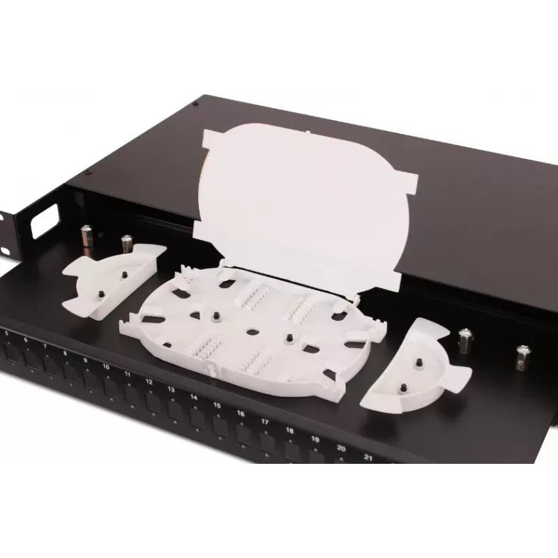 GETFORT GF-FO01-SX 1U 19-Inch 24xSC Simplex Fiber Optic Patch Panel su Splice Tray