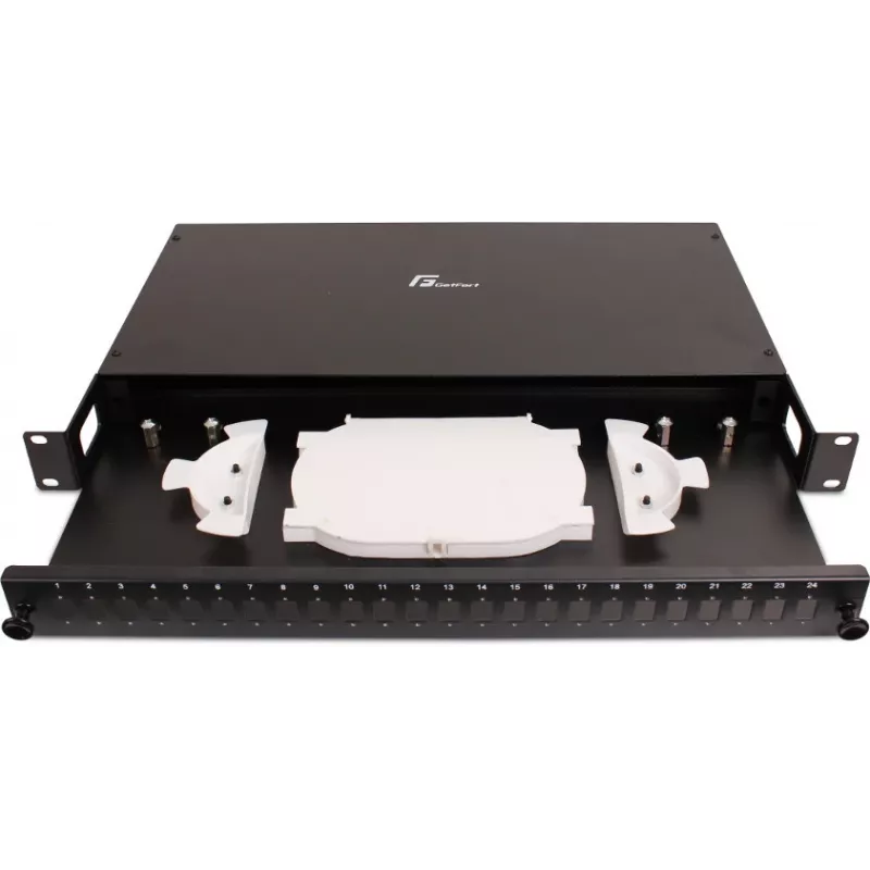 GETFORT GF-FO01-SX 1U 19-Inch 24xSC Simplex Fiber Optic Patch Panel su Splice Tray