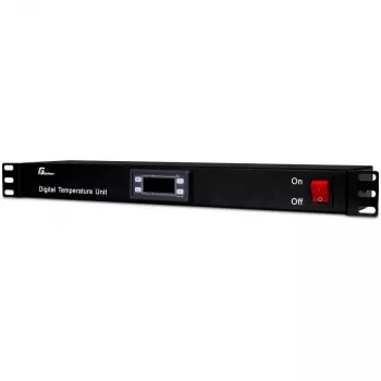 Getfort GF-TR 1U Rack Termostatas, Skaitmeninis, 19 colių, Juodas