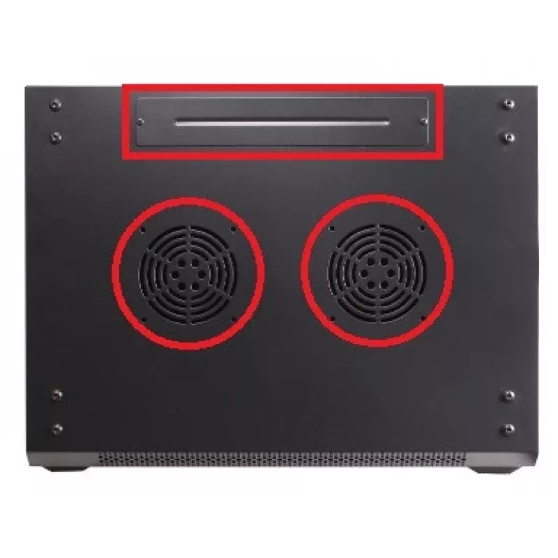GETFORT ECO v2 19 inch 6U 600x450 Sieninis Rack Spintelė Juoda