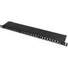 Patch Panel FTP Cat.5e 24 Port 0.5U Black GETFORT PGF-5EFTP24-B8