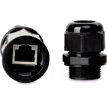 GETFORT Cat.5e RJ45 Female to Female Outdoor Coupler, IP67, Shielded, Black