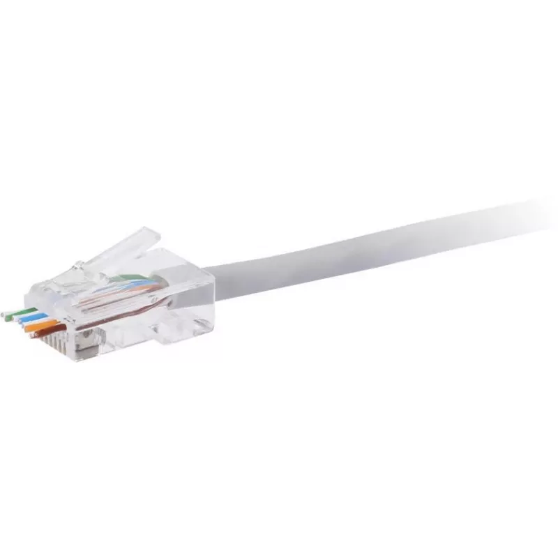 GETFORT RJ45 Cat.6 UTP Pass-Through Modular Plug 8P8C (100-Pack) - Skaidrus