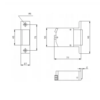 ELEKTRA-PLUS R1 Wide Electric Strike 12V AC/DC 3000N