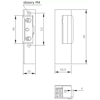 ELEKTRA-PLUS Electric Door Strike R3 Left Hand Fail-Secure Without Latch Hold