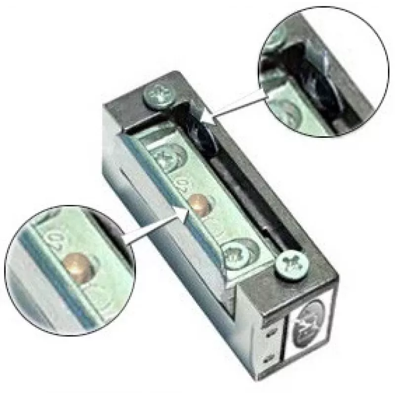 ELEKTRA-PLUS R4-12.40 Elektrinis durų spynos užraktas su atmintimi ir blokavimu, simetriškas, fail-secure, 10-24V AC/DC, 3000N laikymo jėga