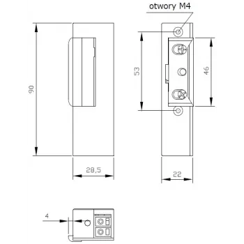 ELEKTRA-PLUS R3-12.40P Dešinysis užrakto variklis su atmintimi, 12V AC/DC, 3000N laikymo jėga