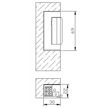 ELEKTRA-PLUS Electric Door Strike R4 su atmintimi ir mechaniniu blokavimu Simetriška 24V 7544