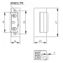 ELEKTRA-PLUS Electric Door Strike R4 su atmintimi ir mechaniniu blokavimu Simetriška 24V 7544