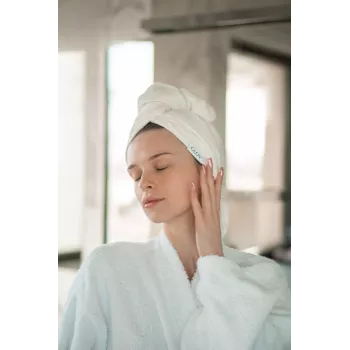 GLOV HydroWeave Twister Ultra-Absorbent Hair Drying Turban - White