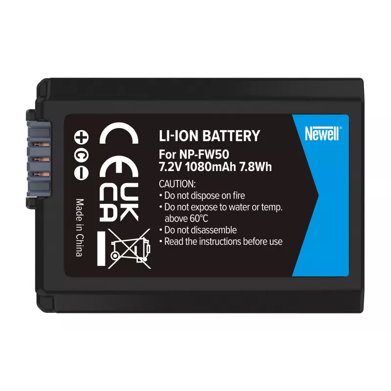 Newell atsarginė baterija, skirta Sony NP-FW50, 1100mAh, 7.4V Li-ion, juoda