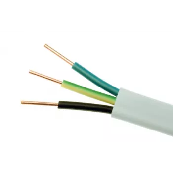ELEKTROKABEL YDYp 3x1.5mm2 Flat Power Cable 450/750V 100m White