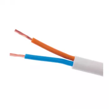 ELEKTROKABEL OMY 2x1mm² H03VV-F elektros kabelis baltas 100m