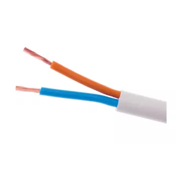 ELEKTROKABEL OMY 2x1mm² H03VV-F elektros kabelis baltas 100m