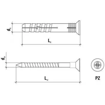 WKRĘT-MET Rapid Mounting Dowel SM-06040 6 x 40 mm 200 vnt.