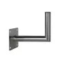 CORAB USL-48/250AL Aliumininis kampinis sieninis laikiklis 48 mm stulpui, 250 mm iškyša, sidabrinis