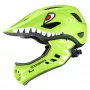 ROCKBROS TT-32004 Shark Vaikiškas Dviračio Šalmas su Nuimamu Smakro Apsaugu, Dydis M (54-58 cm), Žalias