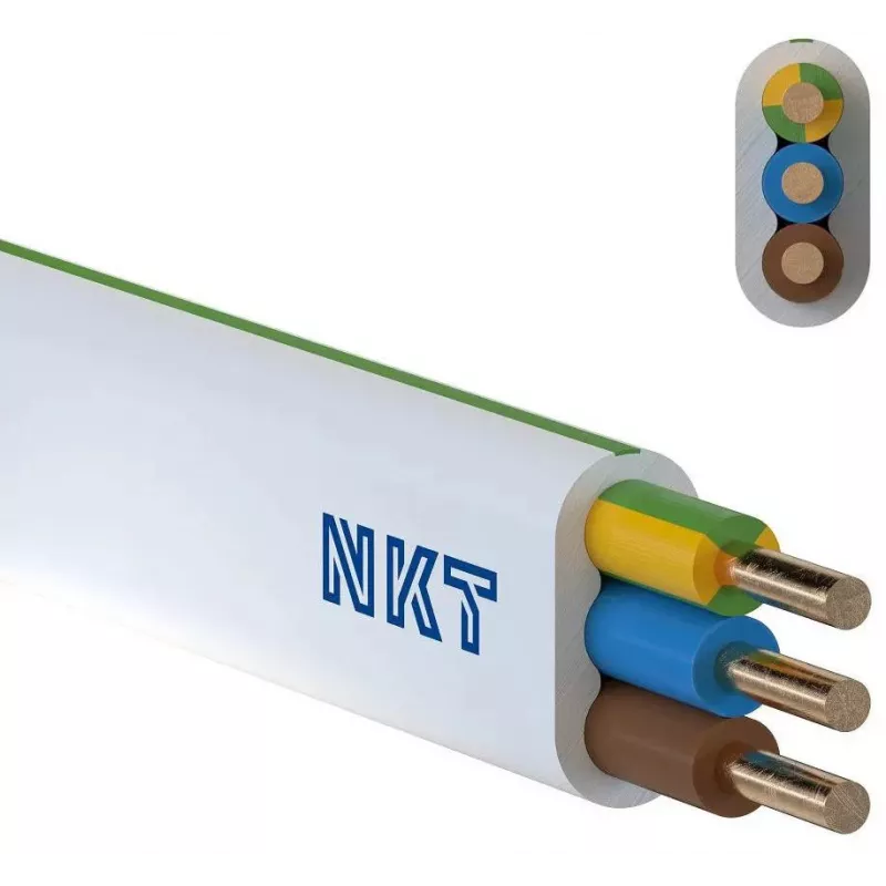NKT instal PLUS YDYp 3x2.5 mm² maitinimo kabelis 100m baltas