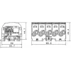 SIMET SIMBLOCK SCB 25-5X skirstomasis blokas Al/Cu 1x25mm² įėjimas 5x1.5-16mm² išėjimai pilkas