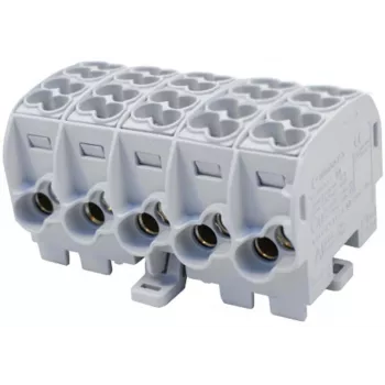 SIMET SIMBLOCK SCB 25-5X skirstomasis blokas Al/Cu 1x25mm² įėjimas 5x1.5-16mm² išėjimai pilkas