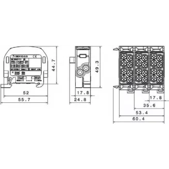 SIMET SCB 25 šakojimo skirstymo blokas Al/Cu 80-110 SIMBLOCK, žalias 81501005