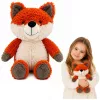 LEAN TOYS Plush Fox Plush Toy Soft Plush Toy 28 cm