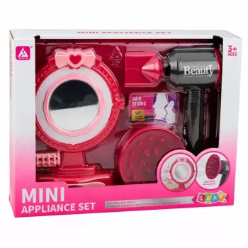 LEAN TOYS Hair Styling Set Hairdryer Mirror Lights Sounds Accessories