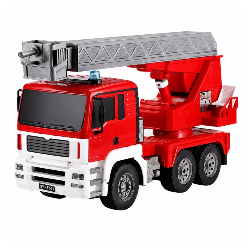 LEAN TOYS Gaisrinis automobilis su 660° besisukančia strėle, nuotoliniu valdymu RC 1:20