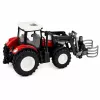 LEAN TOYS RC Red Remote Controlled Agricultural Tractor with Bale Gripper 1:24