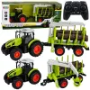 LEAN TOYS RC nuotolinio valdymo traktorius su miško priekaba ir medienos griebtuvu 1:24