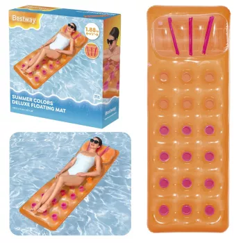 Bestway 43015 Pripučiamas vandens čiužinys baseinui, oranžinis, 183x69x15 cm