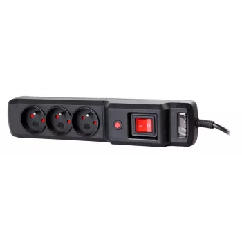 Getfort Surge Protector Power Strip 3A 1.5m Black