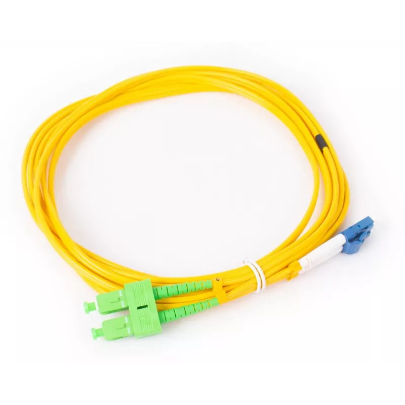 GETFORT SM SC/APC to LC/UPC Duplex Fiber Optic Patch Cable 3m (9.84ft) LSZH Yellow