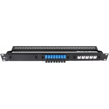 Getfort 1U 24-Port Modular Patch Panel Black