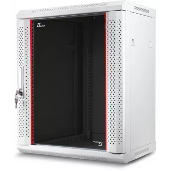 GETFORT 19 inch Sieninis Montavimo Stovas 12U 600x600mm Pilka (RAL 7035) - WGF12-66EH-WGG