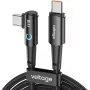 Voltage PowerAngle USB-C į USB-C laidas 100W PD 2m Juodas