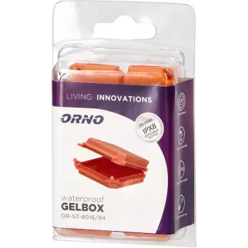 ORNO Užpildyta geliu apsauginė jungiamoji dėžutė IPX8, maža, lizdinėje pakuotėje, 4 vnt. OR-SZ-8016/B4
