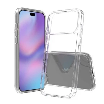 SCREENOR Bumper Case, skirta Apple iPhone 17 Pro Max, permatomas skaidrus TPU, smūgius sugeriantis, nepageistantis, plonas profilis