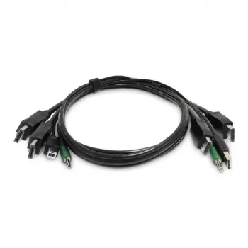 StarTech.com 2 prievadų DisplayPort KVM jungiklis su garsu ir USB šakotuvu - TAA atitikmuo