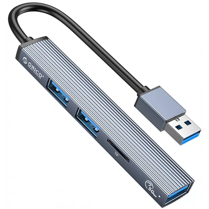 ORICO USB 3.0 4 prievadų USB-A šakotuvas, 5Gbps, juodas