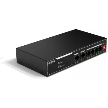 DAHUA SF1006LP Unmanaged PoE Switch, 6-Port, 4 PoE Ports, 36W Budget, Desktop