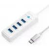 ORICO PW4U-C3-015-WH-EP USB-C Hub 4x USB-A 3.2 Gen 1 Baltas