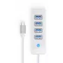 ORICO PW4U-C3-015-WH-EP USB-C Hub 4x USB-A 3.2 Gen 1 Baltas