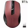 UGREEN MU006 Belaidė optinė pelė 2.4GHz / Bluetooth 5.0 4000 DPI - Raudona