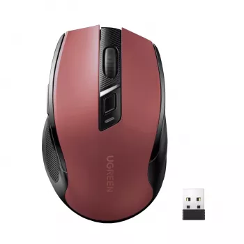 UGREEN MU006 Belaidė optinė pelė 2.4GHz / Bluetooth 5.0 4000 DPI - Raudona