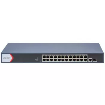 Hikvision DS-3E1526P-EI/M 26-Port Gigabit PoE+ Managed Switch su 24 PoE prievadais ir 2 SFP lizdais