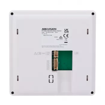 Hikvision DS-KH6110-WE1 4.3 colių vidaus stotelė, 480x272, PoE, WiFi, 4 pritaikomi mygtukai, liečiamas ekranas, balta