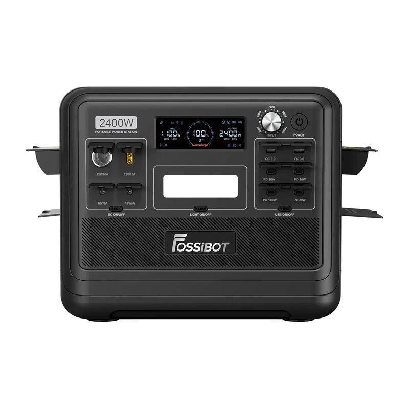 FOSSIBOT F2400 2400 W įkrovimo stotis, juoda